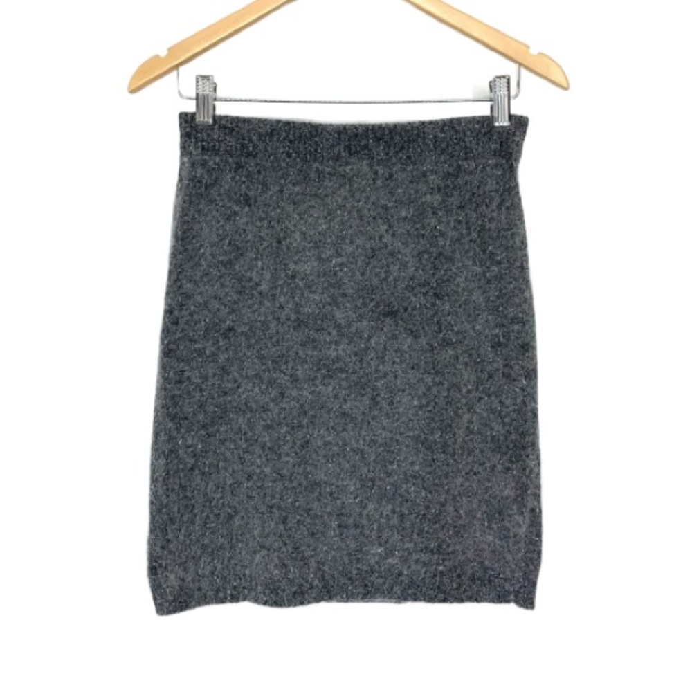Vintage I.B. Diffusion Silk Nylon Angora Wool Blend Knit Mini Skirt Size Medium